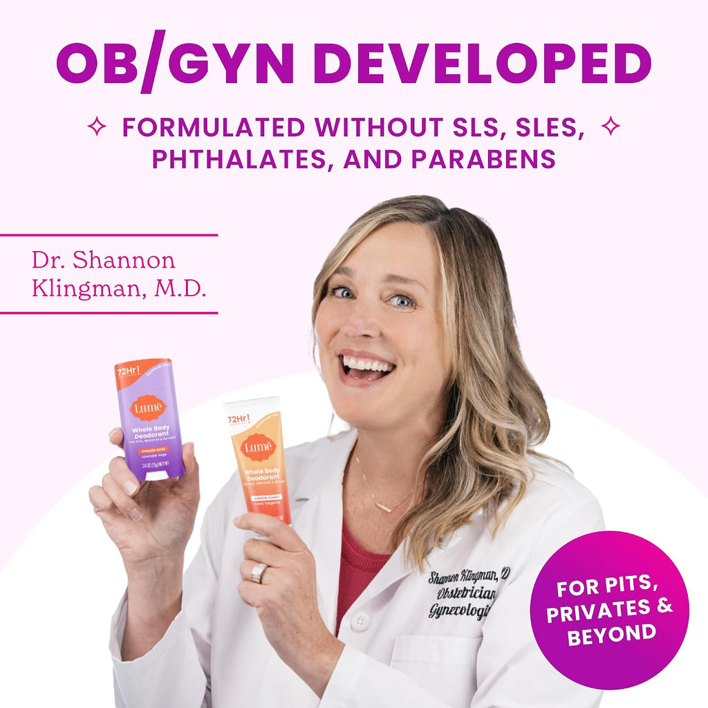 Lume Acidified Deodorant Wipes - 24 Hour Odor Control - Whole Body Deodorant Wipes - Aluminum Free. Baking Soda Free. Skin Loving - Flushable - 15 Count - 3 Pack (Soft Powder)